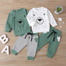 Children's Clothing 2020 New Children's Sweater Bear Two-piece Boy Long-sleeved T-shirt Casual Suit 2024 - buy cheap