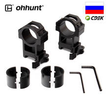 Ohhunt-anel de escopo tático qd para caça, base de trilho picatinny qd, 25.4mm, 30mm, 2 estilos de luneta de caça 2024 - compre barato