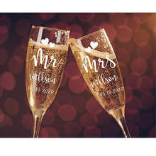 Óculos de sol personalizados, sr. e sra., flautas champanhe, sob medida, nome do noivo, para chá de noiva e casamento 2024 - compre barato