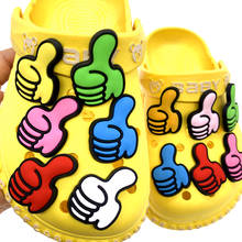 Enfeite de sapatos coloridos favoritos, decoração com imagem artesanal de croc para chinelos, acessórios para crianças, 10 unidades 2024 - compre barato