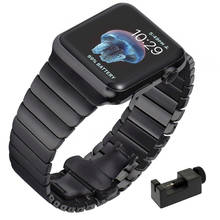 Браслет из нержавеющей стали для Apple watch, браслет 44 мм, 40 мм, 42 мм, 38 мм, iWatch 6, 5, 4, 3, 2, аксессуары для Apple watch 2024 - купить недорого