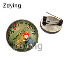 Zdying-insignia de cerveza de violín Retro para mujer, alfileres de broche de 20mm, cabujón de vidrio para foto de niños, joyería DIY de cumpleaños Q001 2024 - compra barato