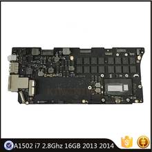 Placa base Geniune 820-3476-A para MacBook Pro, Retina de 13,3 pulgadas, A1502, 2013, año 2014, i7, 2,8 Ghz, 16GB, placa lógica, prueba EMC 2678, 2675 2024 - compra barato