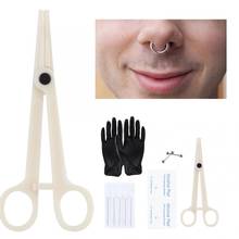 11Pcs/Set Body Piercing Tool Kit Ear Nose Navel Nipple Needles Set Tattoo Machine Body Jewelry Piercing Rings Clamp Gloves Set 2024 - buy cheap