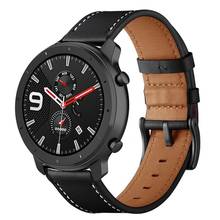 Watch Strap For Huami Amazfit GTR 47mm 42mm Bracelet Genuine Leather Wristband For Huami Amazfit Pace Stratos Strap 22mm 20mm 2024 - buy cheap