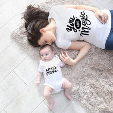 Mother Son Matching Outfits Mommy And Me Clothes Little Prince Printed T Shirt Woman Kids Baby Boy Tee Family TShirt Summer Tops 2024 - buy cheap