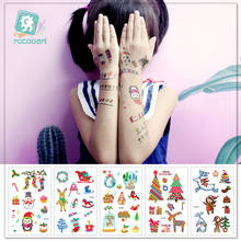 Rocooart adesivos de tatuagem desenhos animados para crianças