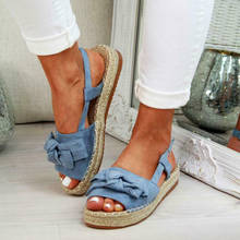 Sandálias rasteirinhas com laço feminino, sapatos casuais de cor sólida para mulheres, com alça, sandálias, sec88 2024 - compre barato