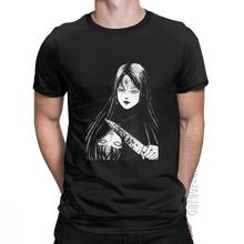 Junji Ito Men T Shirt Tomie Japanese Kago Manga Horror Tomie Harajuku Crazy Male Tees 100% Cotton T-Shirts Plus Size Tops O Neck 2024 - buy cheap