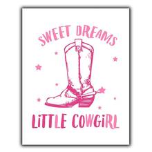 Sweet Dreams Little Cowgirl Tin Sign art wall decoration,vintage aluminum retro metal sign 2024 - buy cheap