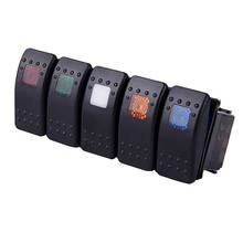 5 X Waterproof 12V 20A Rocker Switch LED Car Boat 5 Colors Of Light 2024 - buy cheap