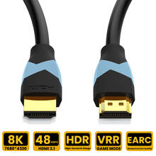 Hdmi-cabo compatível do divisor do cabo do cabo de 2.1 8k hd de alta velocidade 8k 60hz vrr hdr 48gbps para o dp video da caixa ps4 da tevê do portátil do pc 2024 - compre barato