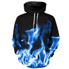 Cloudstyle 2020 nova chegada dos homens hoodies 3d impresso fogo com capuz pullovers hoodies streetwear casual masculino moletom com capuz tamanho asiático 2024 - compre barato