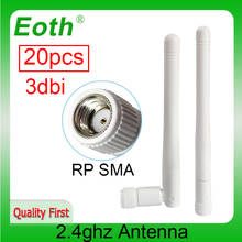 Antenas wi-fi da antena 3dbi 2.4 de 20 pces antena 3dbi RP-SMA wifi antenas do conector da tomada de sma da antena 2.4 ghz para o roteador 2024 - compre barato