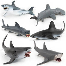 Figuras de acción de animales marinos, modelo de tiburón grande, ballena Megalodon, PVC, regalo para niños 2024 - compra barato