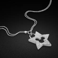 925 Sterling Silver Women's Fine Jewelry Star Pendant Bead Chain Necklace Original Silver Chokers Necklaces Birthday Gift 2024 - buy cheap