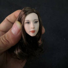 1/6 Female Head Pale Skin Joey Wong Carved PVC Sculpt Carving Model Toy In Stock 2024 - buy cheap