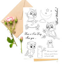 Owl Moon Clear Stamps For DIY Scrapbooking Card Making Silicone Stamps Fun Decoration Supplies 2024 - buy cheap