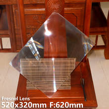 Fresnel-lente de 520x320mm F620mm, foco grande de 24 ", energía Solar, aumento de 3X, cupola de metal, hervir agua, cocinar, óptico 2024 - compra barato