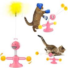 Интерактивный стакан для кошек, игрушка, перо, тизер, головоломка, Обучающие игрушки, товары для кошек любимцы котята, аксессуары для игр 2024 - купить недорого
