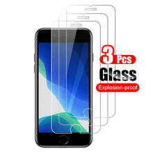 Película de vidro temperado para iphone se 2020, proteção para tela, 3 unidades, para iphone se (2020), 9h 2024 - compre barato