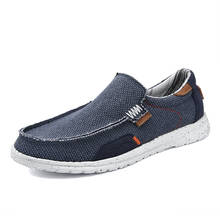 Primavera verão outono moda masculina sapatos de lona casual deslizamento em mocassins respirável barco apartamentos sapato zapatos hombre confortável macio 2024 - compre barato