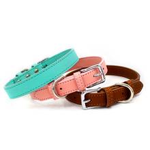 Cat Puppy Collar Neck Strap PU Leather Dogs Adjustable Buckle Dog Collars Puppy Necklace For Small Dogs Pet Accessories 2024 - buy cheap