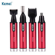 KEMEI 4 In 1 Nose Ear Hair Trimmer Electric Shaver Face Care Clipper Trimmer For Men Face Hair Removal Nose Hair Shaving Machine 2024 - buy cheap