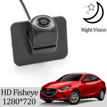 Owtosin-cámara de visión trasera HD para coche, accesorio de aparcamiento, ojo de pez, para Mazda 2 DEMIO DJ 1280, 720, 2014, 2015, 2016, 2017, 2018, 2019 2024 - compra barato