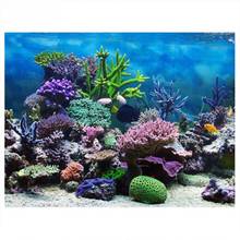8 размеров ПВХ клейкие Подводные Коралловые аквариумные рыбки аквариумные фоновые плакаты Настенные обои декоративная бумага для дома 2024 - купить недорого