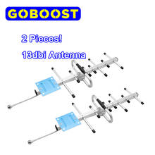 GOBOOST 2pieces Yagi Outdoor Antenna For Celluar Amplifier 13dbi 698-2700mhz Repeater 2g 3g GSM DCS 4g Waterproof Accessories 2024 - buy cheap