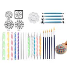 28pcs Mandala Dotting Tools Kit for Painting Rock Stone Pen Art Paint Stencil Brush Tray 2024 - buy cheap