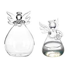 Ангельская ваза, Хрустальное стекло, прозрачный фотоэлементный контейнер для гидропоники, бутылка, подвесное украшение для дома, Свадебный декор 2024 - купить недорого