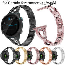 Correa de acero inoxidable de cristal de 20MM para pulseras Garmin forerunner 645/245/245M Vivoactive 3/Samsung Gear S2 Galaxy watch 3 41mm 2024 - compra barato