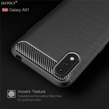 For Samsung Galaxy A01 Case Cover Carbon Fiber Soft Silicone TPU Phone Bumper Back Cover For Samsung A01 Case For Samsung A01 2024 - buy cheap