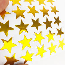 10x criança dourado recompensa flash adesivo professor etiqueta de louvor prêmio estrela de cinco pontas etiqueta de ouro auto-adesivo para presentes 2024 - compre barato