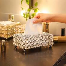 Modern Metal Crystal Tissue Box Kitchen Hotel Desktop finishing Home Decoration Napkin Storage Rack 2024 - buy cheap