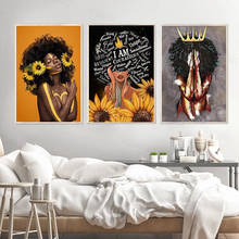Quadros de parede para sala de estar, africano, sexy, rainha, mulher preta, nórdico, arte abstrata para parede, pintura, imagem de tela para sala de estar 2024 - compre barato
