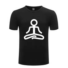 Camiseta de meditación y Yoga para hombre, camisa creativa divertida, de manga corta con cuello redondo, informal, de algodón, novedad de verano 2024 - compra barato
