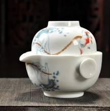Chinese Kung Fu Porcelain Tea Set Include 1 Pot 1 Cup, High Quality Elegant Gaiwan,Beautiful and Easy Teapot Kettle.Coffee Cup. 2024 - buy cheap
