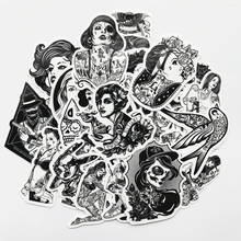 TD ZW 68Pcs Black White Sexy Beauty Tatoo Girls Graffiti Stickers For Skateboard Laptop Luggage Fridge Phone Styling Sticker 2024 - buy cheap