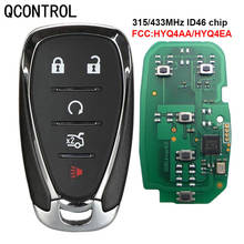 QCONTROL 5 Button Smart Remote Key  ID46 Chip for Chevrolet Camaro Equinox Cruze Malibu Spark 315/433MHz HYQ4AA HYQ4EA 2024 - buy cheap