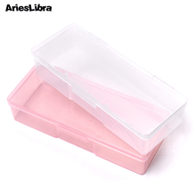 AriesLibra-caja de almacenamiento vacía transparente blanca y rosa, pinzas, cortaúñas, bolígrafos, pulidor de uñas, limas, contenedor de plástico 2024 - compra barato