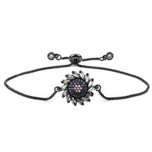 Fashion Trendy Simple Bracelet For Women Micro Inlaid Zircon Sun Flower Lady Pendant Bracelet Bangle Girl Gift Jewelry pulseras 2024 - buy cheap