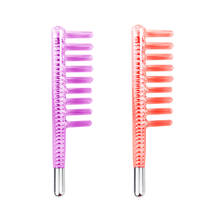 1Pcs High Frequency Facial Comb Glass Tube Hair Massager Electrode Nozzles Orange Light Face Skin Care Beauty Device 2024 - buy cheap
