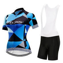 Conjunto de ropa de equipo profesional de ciclismo para mujer, Conjunto de camiseta y pantalones cortos de triatlón, Kit de uniforme para bicicleta de montaña, Maillot, 2021 2024 - compra barato