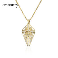 cmoonry 2021 New Statement Cross Pendant Necklace For Women Men Gold Color Hip Hop Necklace Christian Jewelry Gift 2024 - buy cheap