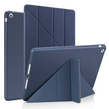 Funda plegable inteligente para Ipad air de Apple, funda trasera de TPU suave, de silicona, para Ipad 5, 4 pliegues 2024 - compra barato