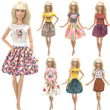 Nk 1 vestido para boneca barbie, roupa para boneca fashion casual, roupas feitas à mão, brinquedos para bebê jj 10 2024 - compre barato