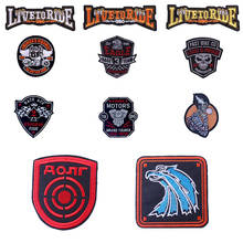 Embroidered Patches For Clothing Iron on Motorcycle Accessories Applique Thermo Adhesive Patch Sew Fusible Sewing Patch Clothes 2024 - buy cheap